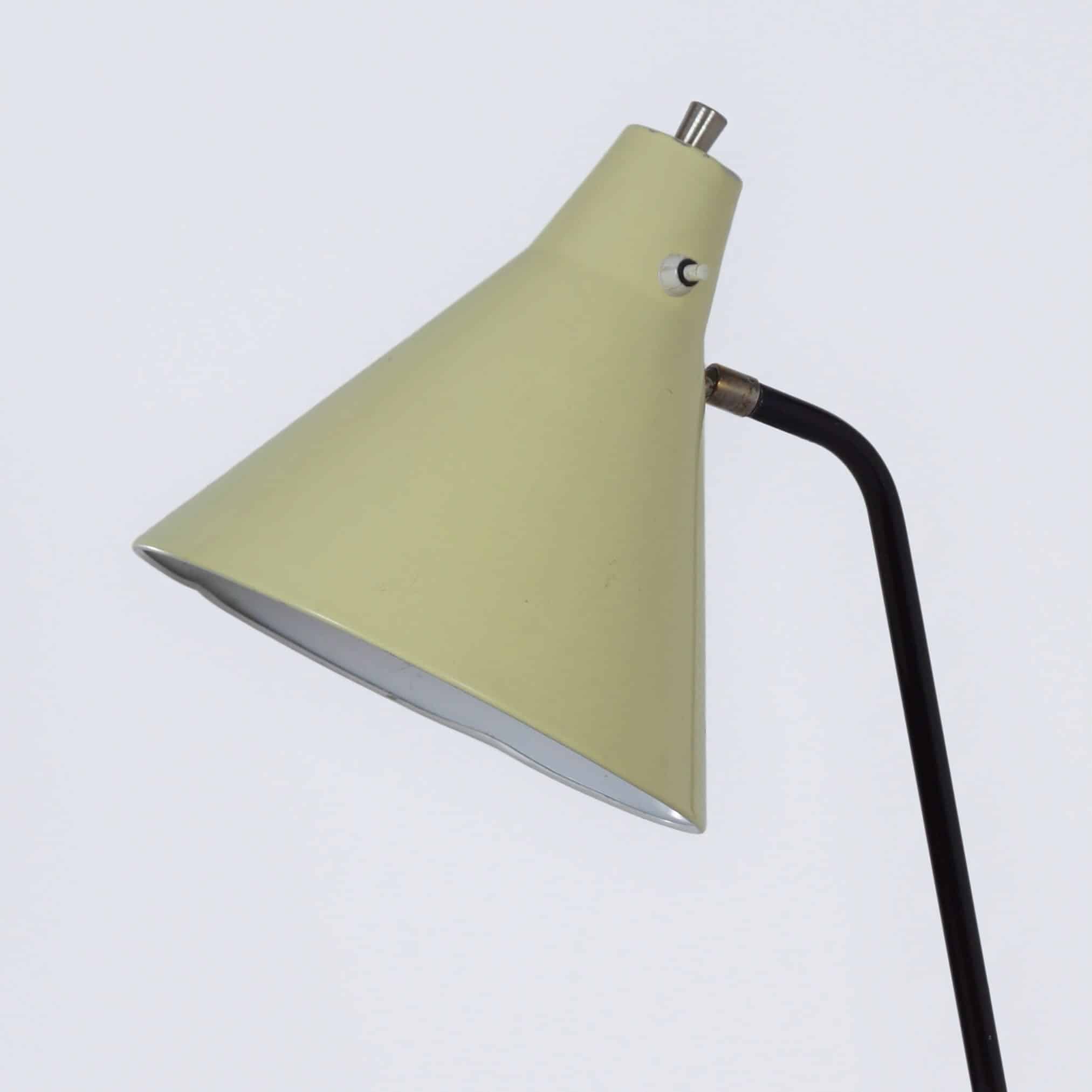 Sprinkhaan Vloerlamp van Willem van Doorn | 1960s, Mid-century, Geel
