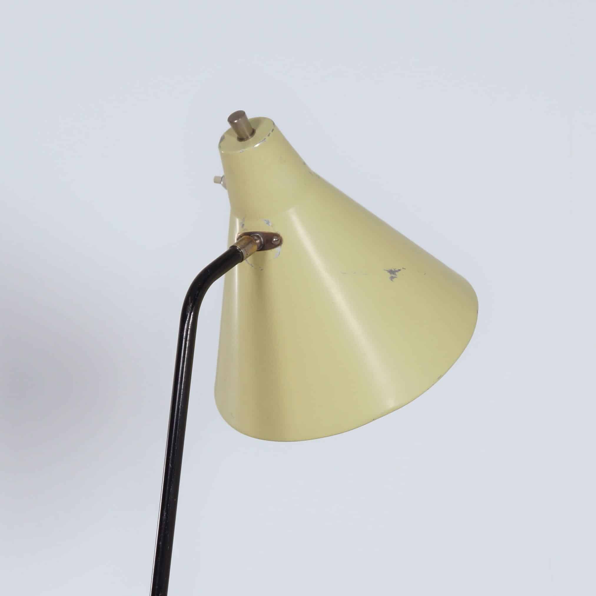 Sprinkhaan Vloerlamp van Willem van Doorn | 1960s, Mid-century, Geel