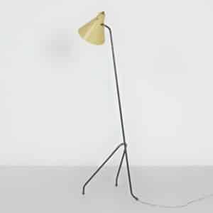 Sprinkhaan Vloerlamp van Willem van Doorn | 1960s, Mid-century, Geel