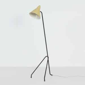 Sprinkhaan Vloerlamp van Willem van Doorn | 1960s, Mid-century, Geel