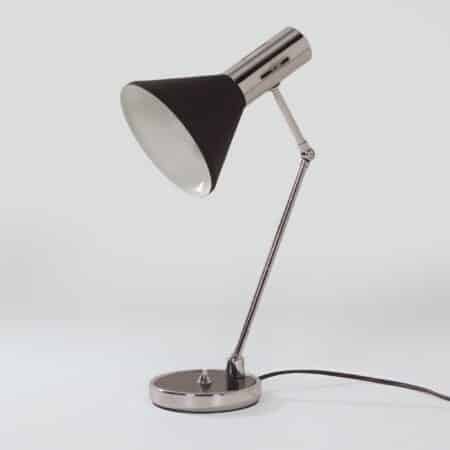 Zwart Bureaulampje Made in Italy, Florence, 1960s