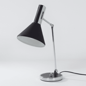 Zwart Bureaulampje Made in Italy, Florence, 1960s
