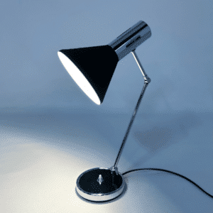 Zwart Bureaulampje Made in Italy, Florence, 1960s