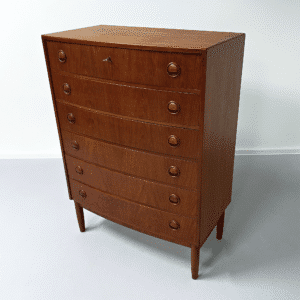 Deense Gebogen Ladekast, 1960s | Teakhout (2e)