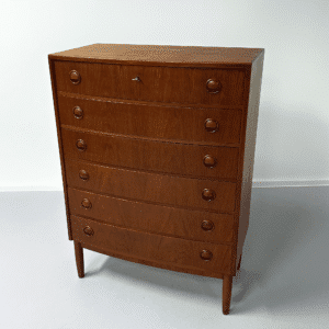 Deense Gebogen Ladekast, 1960s | Teakhout (2e)