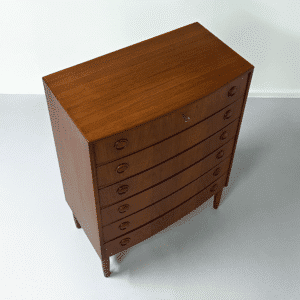 Deense Gebogen Ladekast, 1960s | Teakhout (2e)