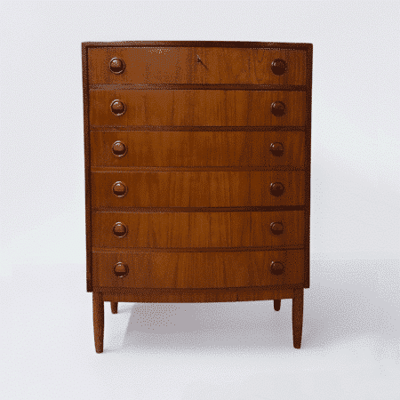 Deense Gebogen Ladekast, 1960s | Teakhout