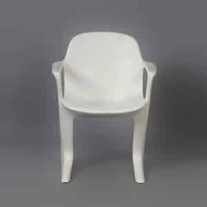 Witte Kangoeroe Stoel van Ernst Moeckl voor Horn, 1960s | Met Armleuningen