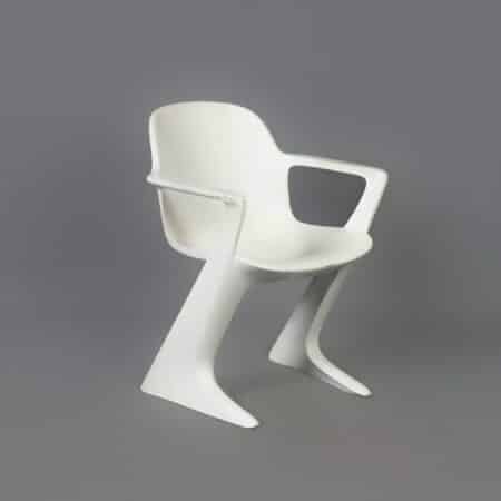 Witte Kangoeroe Stoel van Ernst Moeckl voor Horn, 1960s | Met Armleuningen