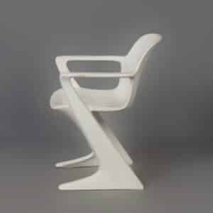 Witte Kangoeroe Stoel van Ernst Moeckl voor Horn, 1960s | Met Armleuningen