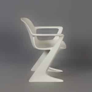 Witte Kangoeroe Stoel van Ernst Moeckl voor Horn, 1960s | Met Armleuningen