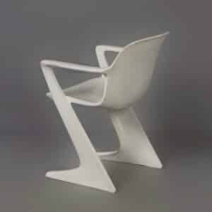 Witte Kangoeroe Stoel van Ernst Moeckl voor Horn, 1960s | Met Armleuningen