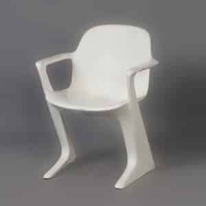 Witte Kangoeroe Stoel van Ernst Moeckl voor Horn, 1960s | Met Armleuningen