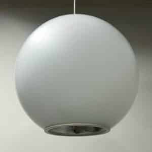 Mid-Century Hanglamp met drie Grote Opaal Glazen Bollen van Philips, 1960s