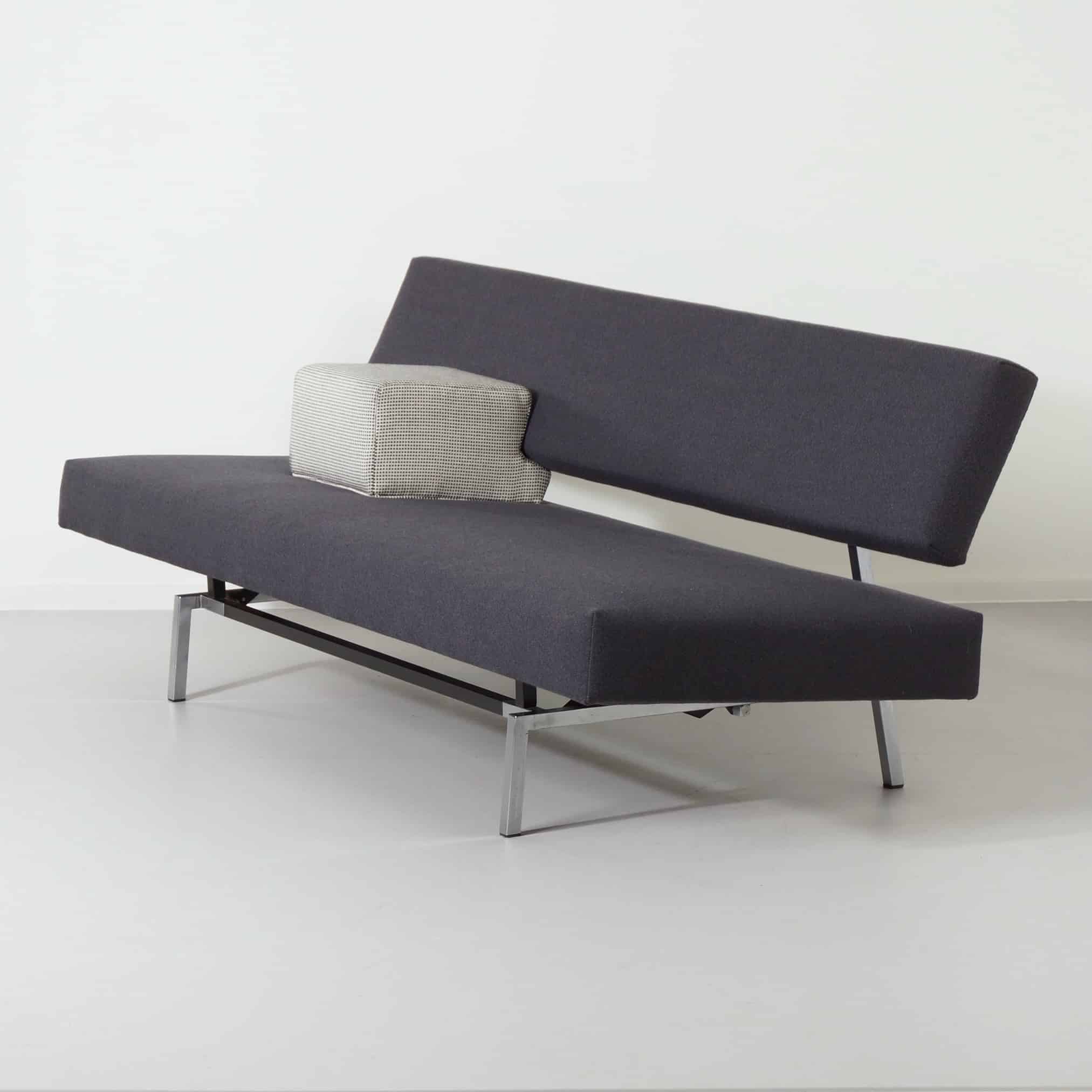 Mid-Century Slaapbank br03 van Martin Visser voor ‘t Spectrum, 1960s – Opnieuw Gestoffeerd met Ploegstof