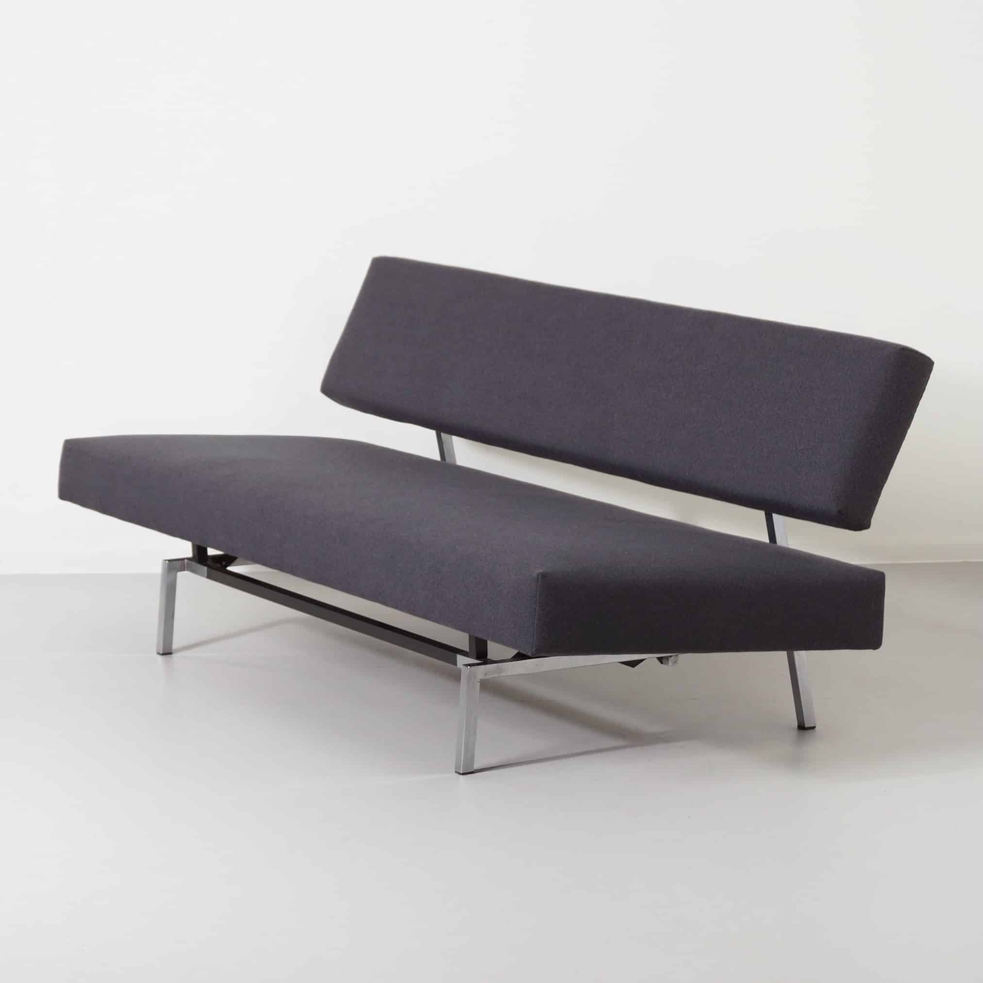 Mid-Century Slaapbank br03 van Martin Visser voor ‘t Spectrum, 1960s – Opnieuw Gestoffeerd met Ploegstof