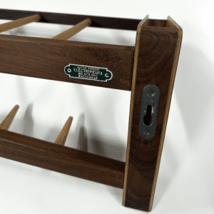 Vintage Wandkapstok in Tweekleurig Hout van Electrimeufa, 1960s &#8211; Met Kleerhangers