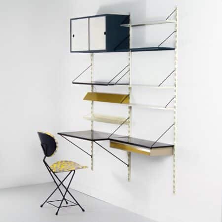 Pilastro Wandsysteem met Bureau van Tjerk Reijenga voor C.V. Reijenga's Apparatenbouw, 1960s