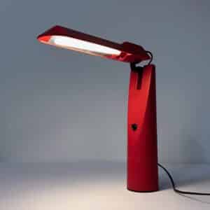 Rode Picchio Bureaulamp van Isao Hosoe voor Luxo, 1980s
