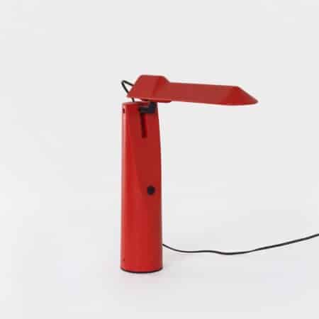 Rode Picchio Bureaulamp van Isao Hosoe voor Luxo, 1980s