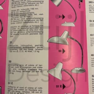 Bureaulamp Model 50 van Karl Lang voor SIS-Licht, 1960s | Steenachtig grijs