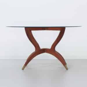 Italiaanse Salontafel met Teak Hairpin Poten en Messing Voetjes, 1960s