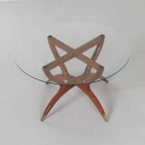 Italiaanse Salontafel met Teak Hairpin Poten en Messing Voetjes, 1960s