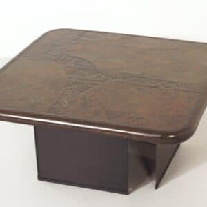 Brutalistische Salontafel van Paul Kingma, 1988 | 79&#215;79 cm Vierkant