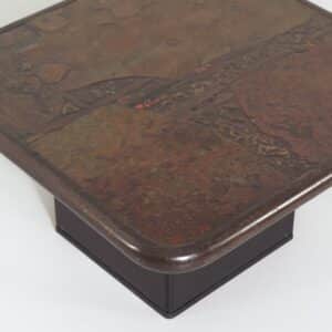 Brutalistische Salontafel van Paul Kingma, 1988 | 79&#215;79 cm Vierkant