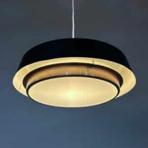 Metalen Hanglamp van J.J.M. Hoogervorst voor Anvia, 1960s | Zeldzaam Model