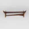 Messing Wandlamp met Relief Kristal Glazen Kappen van Hags, 1960s | Set van Twee