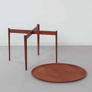 Ronde Salontafel van Hans Olsen voor Viskadalens Möbelindustri, 1960s | Scandinavisch Modern
