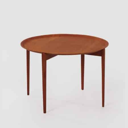 Ronde Salontafel van Hans Olsen voor Viskadalens Möbelindustri, 1960s | Scandinavisch Modern