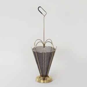 Mid-Century Paraplubak van Messing en Geperforeerd Metaal, 1950s