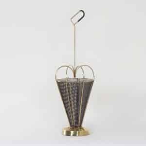 Mid-Century Paraplubak van Messing en Geperforeerd Metaal, 1950s
