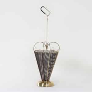 Mid-Century Paraplubak van Messing en Geperforeerd Metaal, 1950s