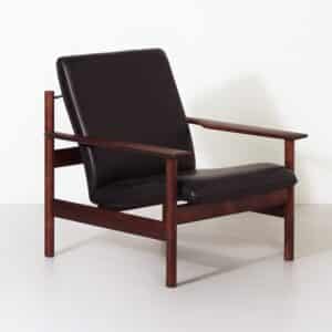 Unieke Loungeset van Sven Ivar Dysthe voor Dokka Møbler, 1960s &#8211; Nieuw Zwart Leer