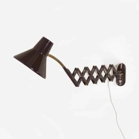 Bruine Schaarlamp van Hala, 1960s