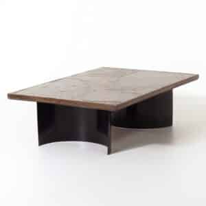 Brutalistische Salontafel van Paul Kingma, 1970s | Bruin en Rechthoekig