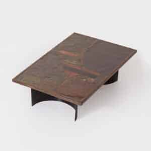 Brutalistische Salontafel van Paul Kingma, 1970s | Bruin en Rechthoekig
