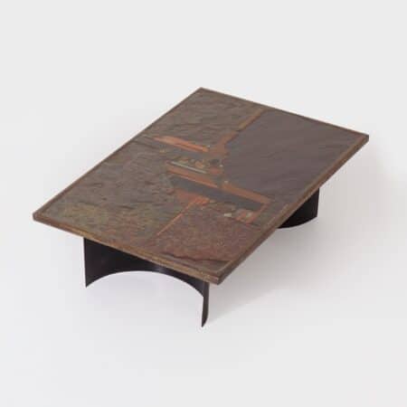 Brutalistische Salontafel van Paul Kingma, 1970s | Bruin en Rechthoekig