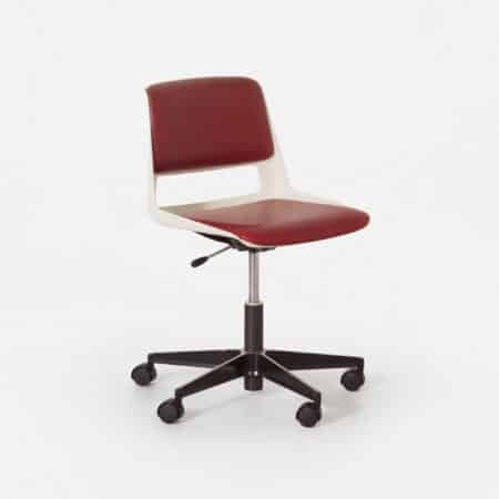 Bureaustoel Gispen 2533/BZ van André Cordemeyer voor Gispen, 1970s, donkerrood