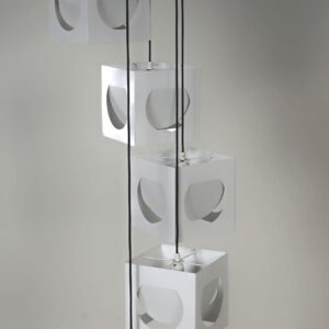 Scandinavische hanglamp van Shogo Suzuki voor Stockmann Orno, 1960s – Set van 8 minimalistische kubuslampen
