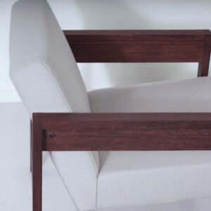 Fauteuil SZ25/SZ80 van Hein Stolle voor ’t Spectrum, 1959 – Wengé Hout, Bekleed met Ploegstof