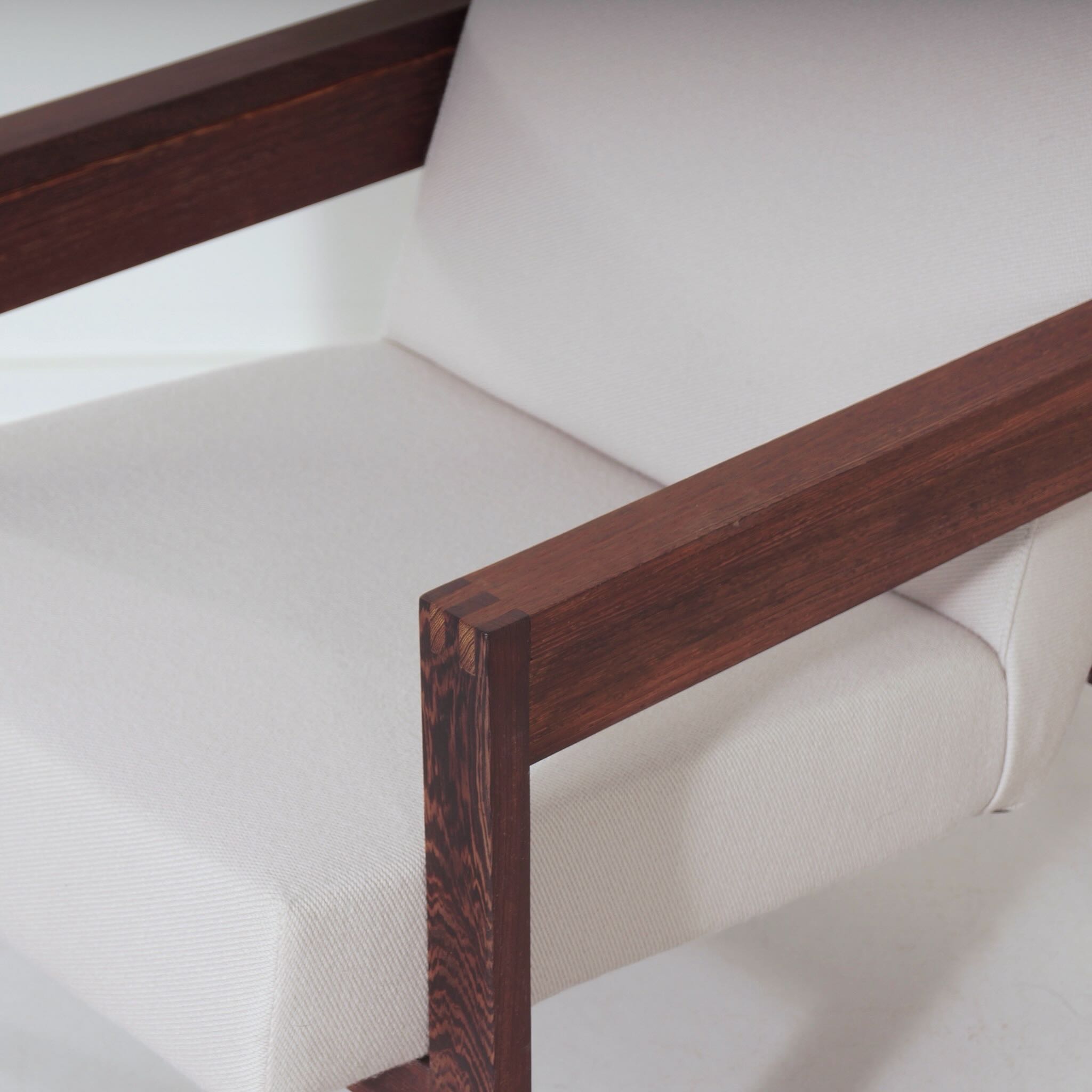 Fauteuil SZ25/SZ80 van Hein Stolle voor ’t Spectrum, 1959 – Wengé Hout, Bekleed met Ploegstof