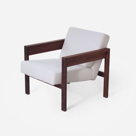Fauteuil SZ25/SZ80 van Hein Stolle voor ’t Spectrum, 1959 – Wengé Hout, Bekleed met Ploegstof