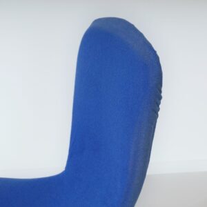 Bird Lounge Chair van Harry Bertoia voor Knoll, 1960s – Zwart Metalen Frame, Blauwe Kvadrat Bekleding
