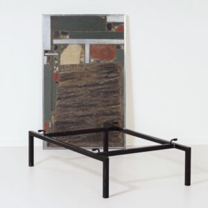 Brutalistische Salontafel van Paul Kingma, 1969 – Vroege Editie met Aluminium Rand, Mozaïekblad