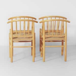 Deense Eetkamerstoelen J-151 van Erik Ole Jørgensen voor FDB Møbler, 1960s – Set van 4 in beuken & papercord
