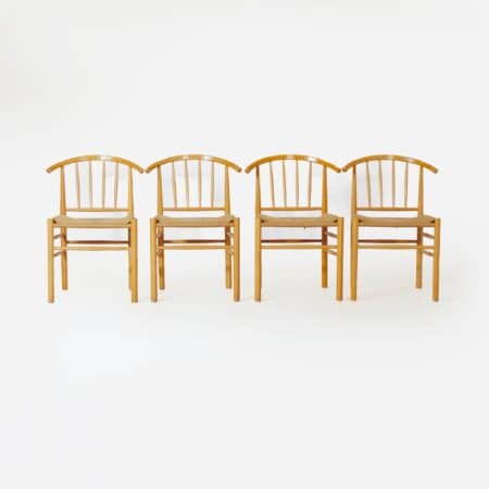 Deense Eetkamerstoelen J-151 van Erik Ole Jørgensen voor FDB Møbler, 1960s – Set van 4 in beuken & papercord